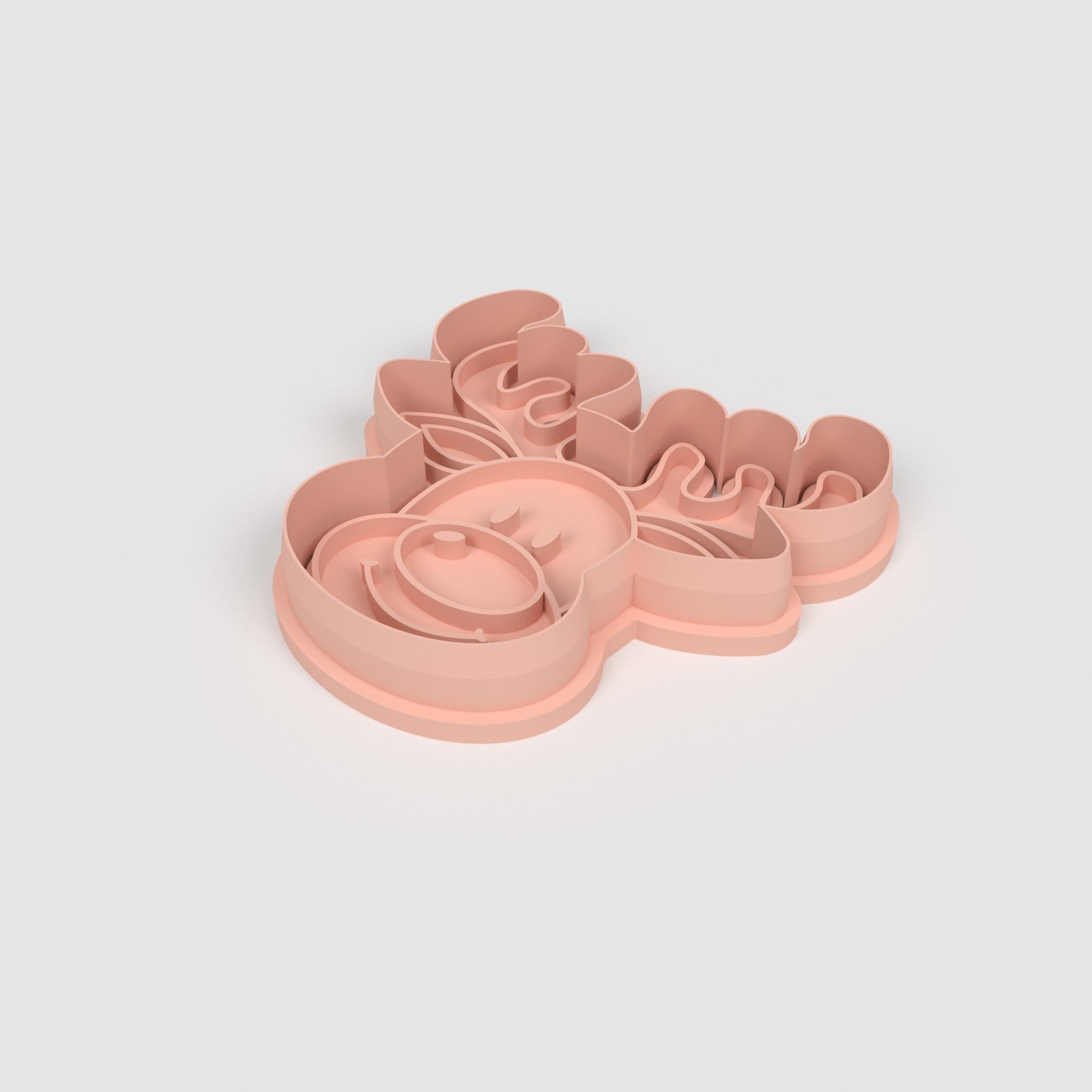 Rudolph Christmas - Cookie Cutter Clay - Many Size  3D print model_1