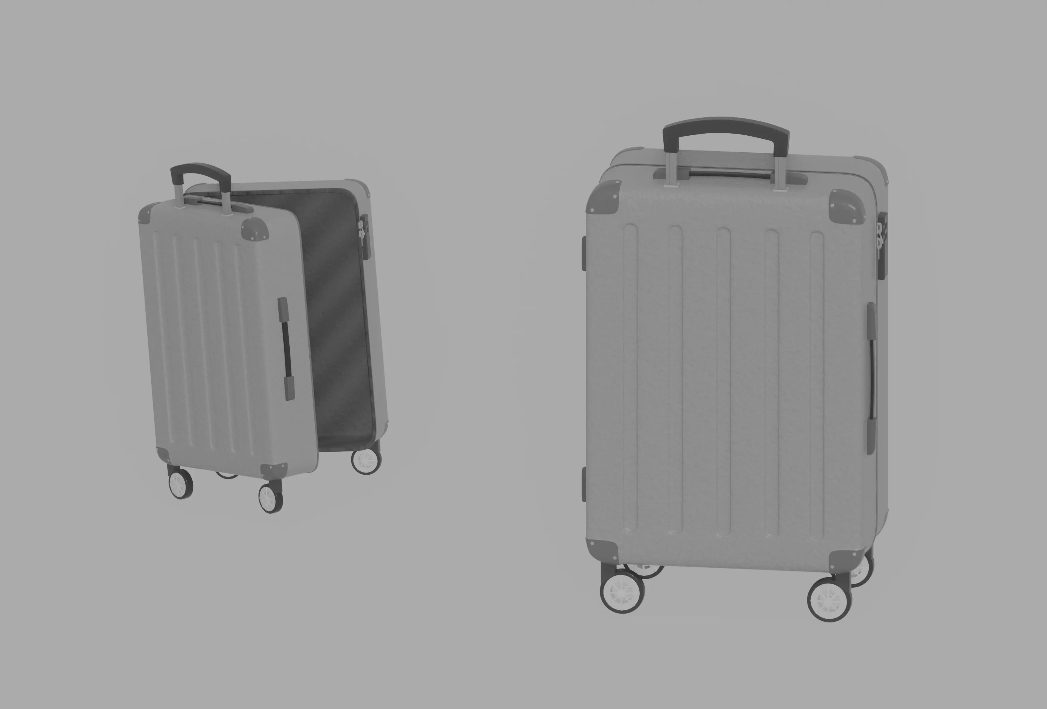 Luggage Suitcase 3D model_0
