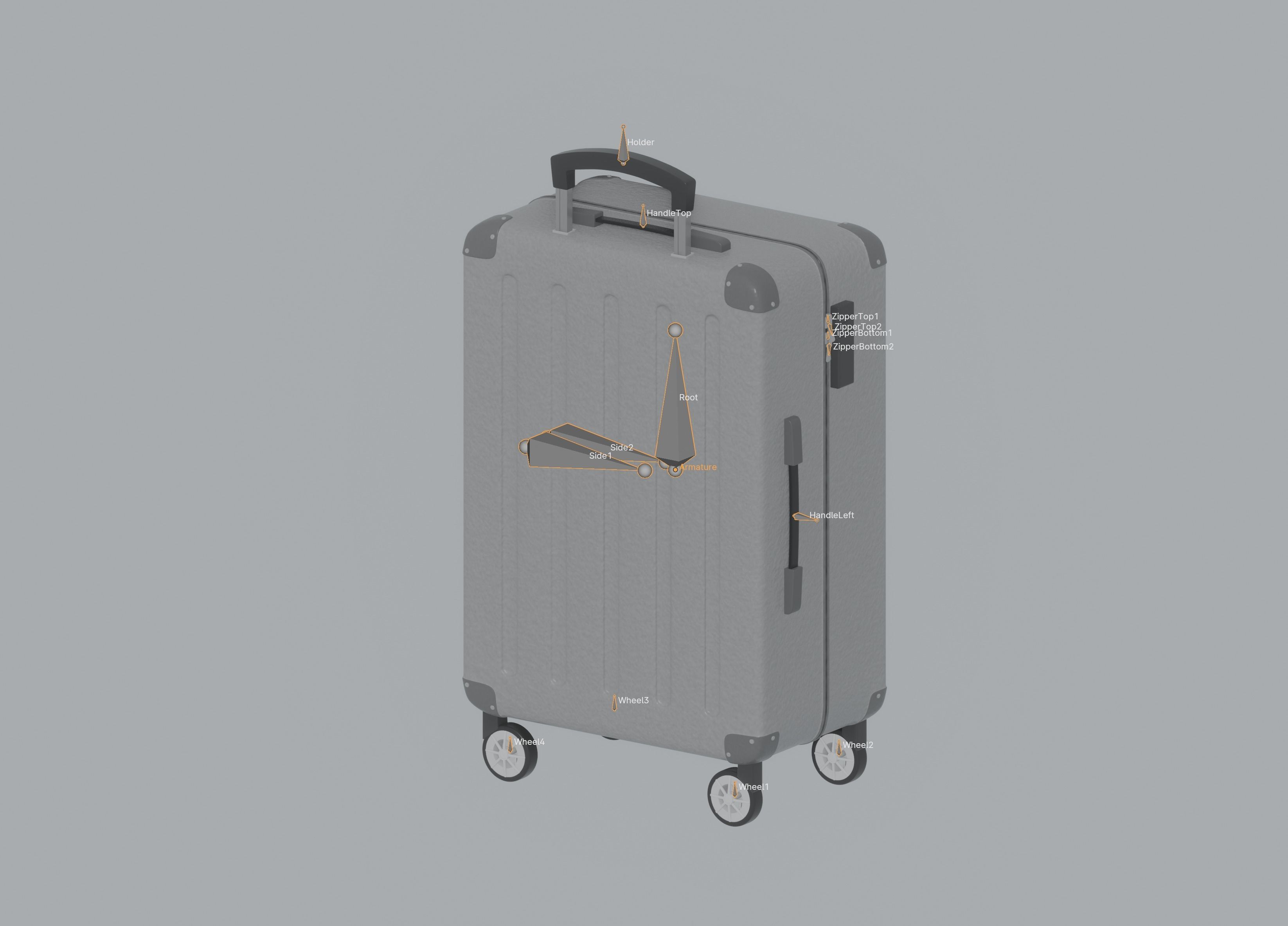 Luggage Suitcase 3D model_13