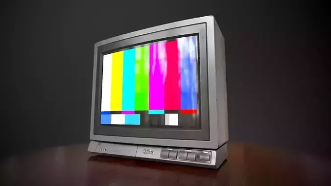 Television 1980s Low-poly 3D model