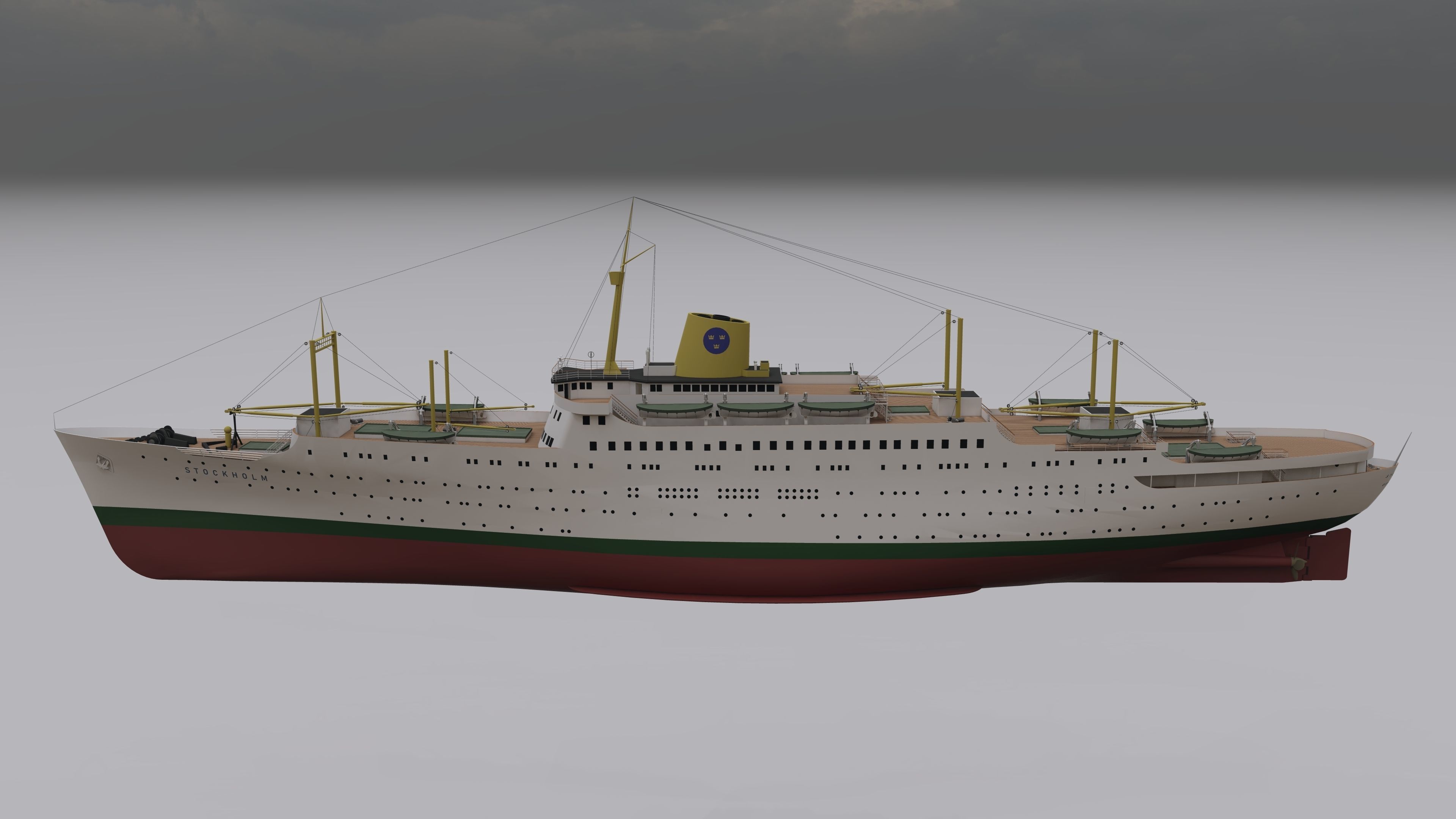 COMBO - SS Andrea Doria - MS Stockholm 3D model_17