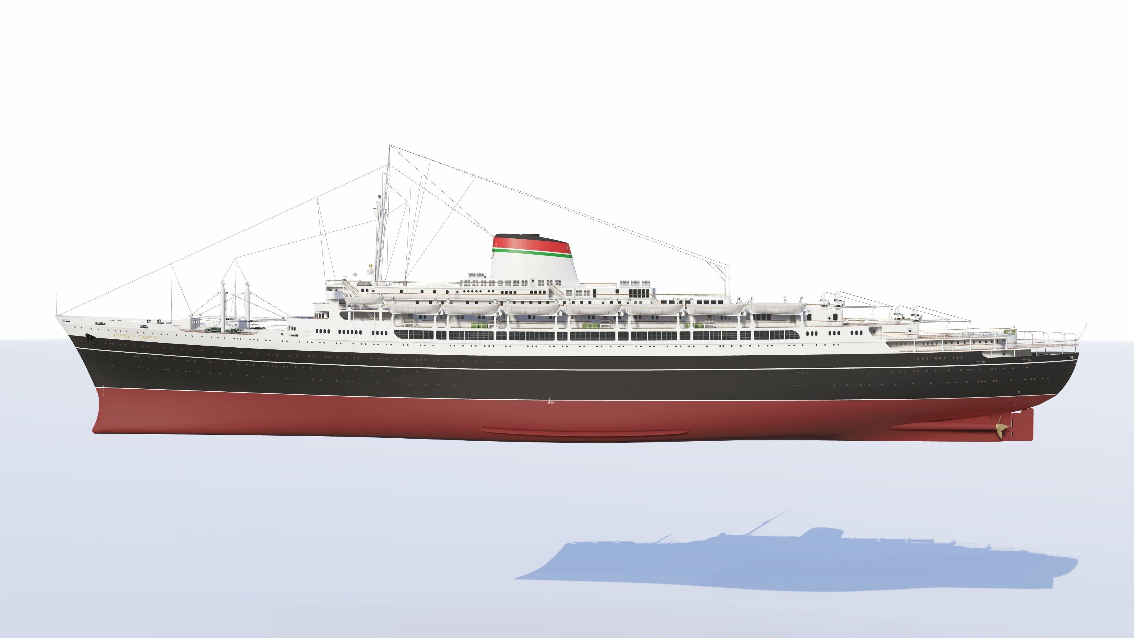 COMBO - SS Andrea Doria - MS Stockholm 3D model_10