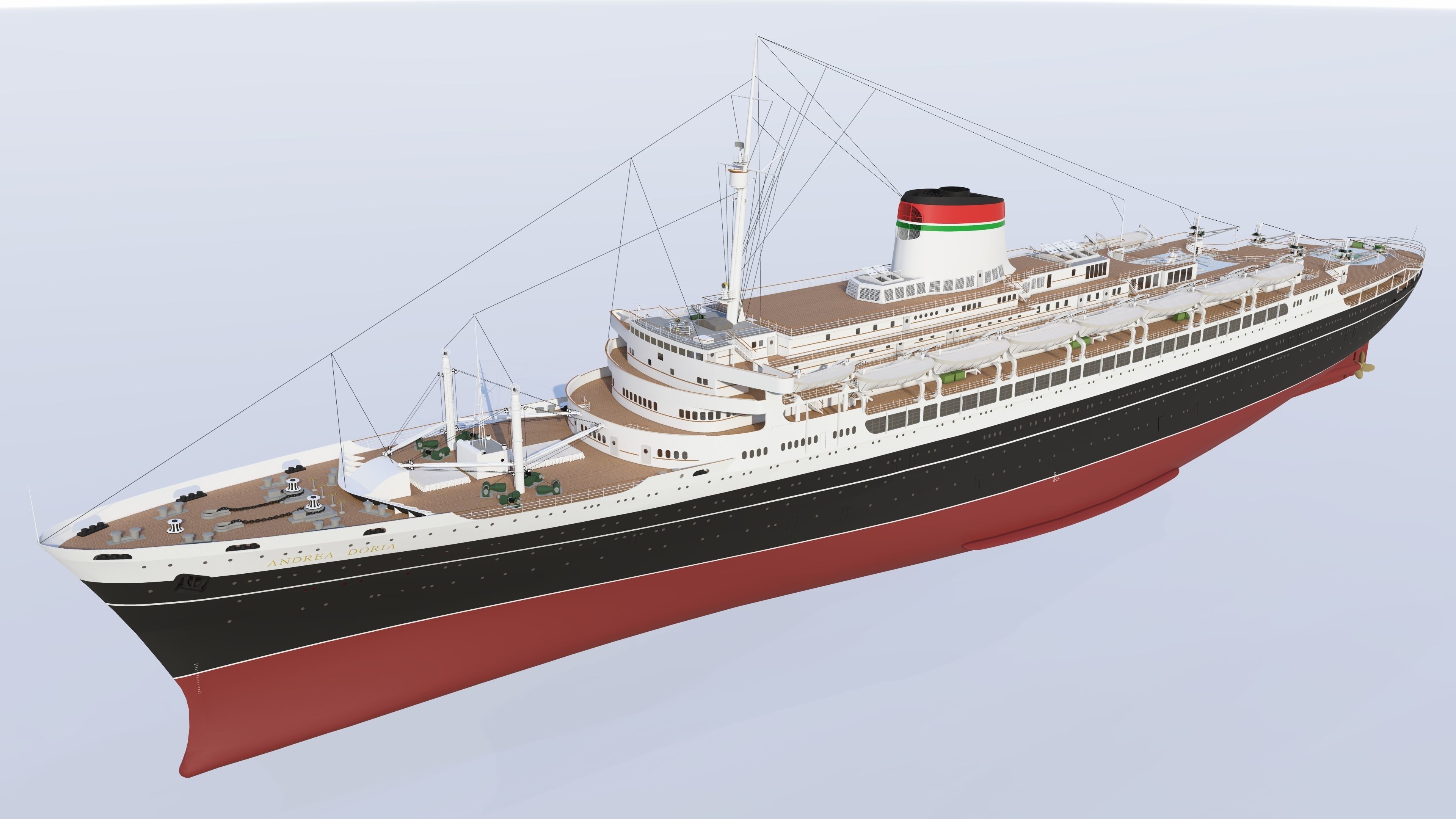 COMBO - SS Andrea Doria - MS Stockholm 3D model_5