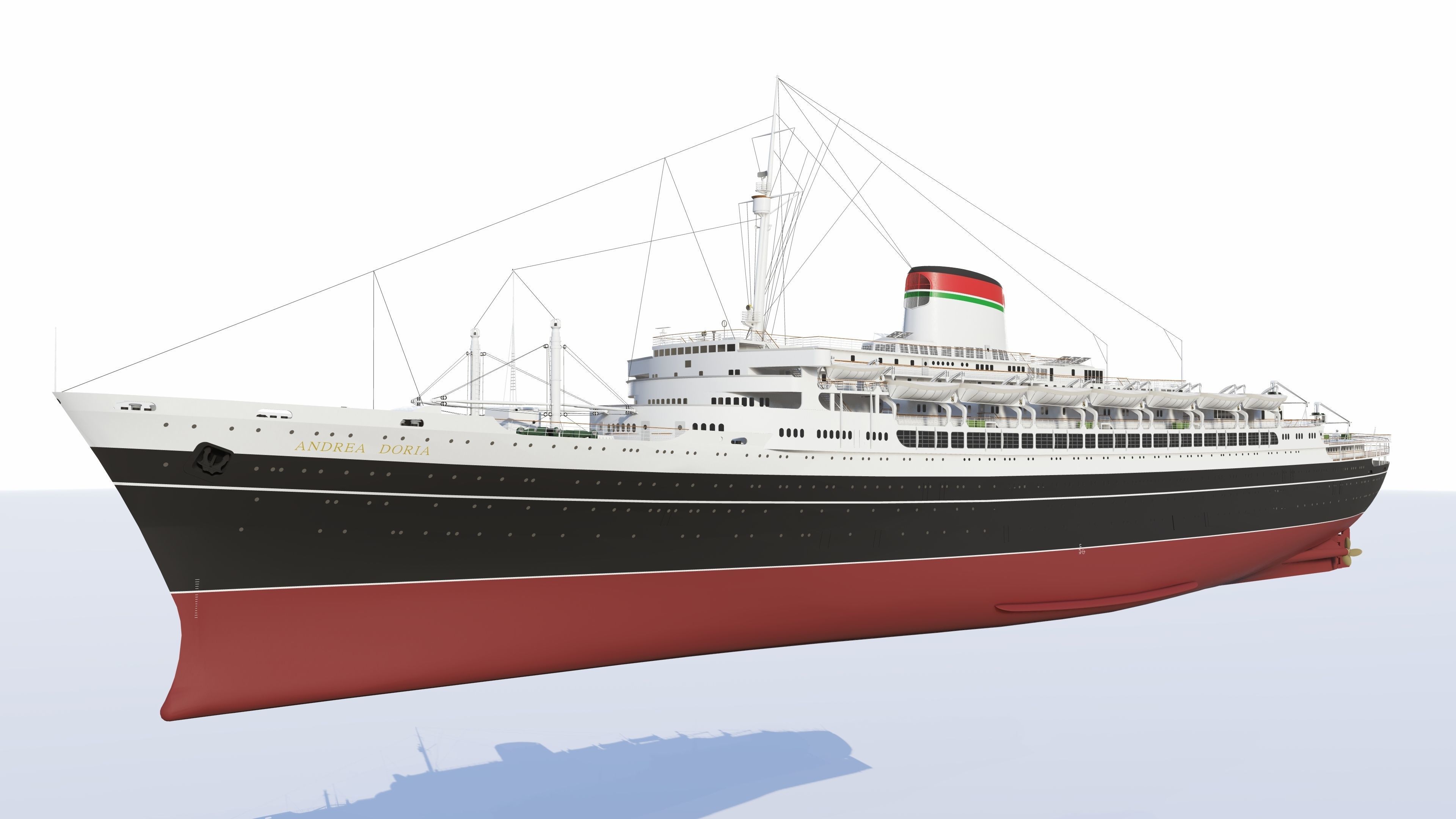 COMBO - SS Andrea Doria - MS Stockholm 3D model_2
