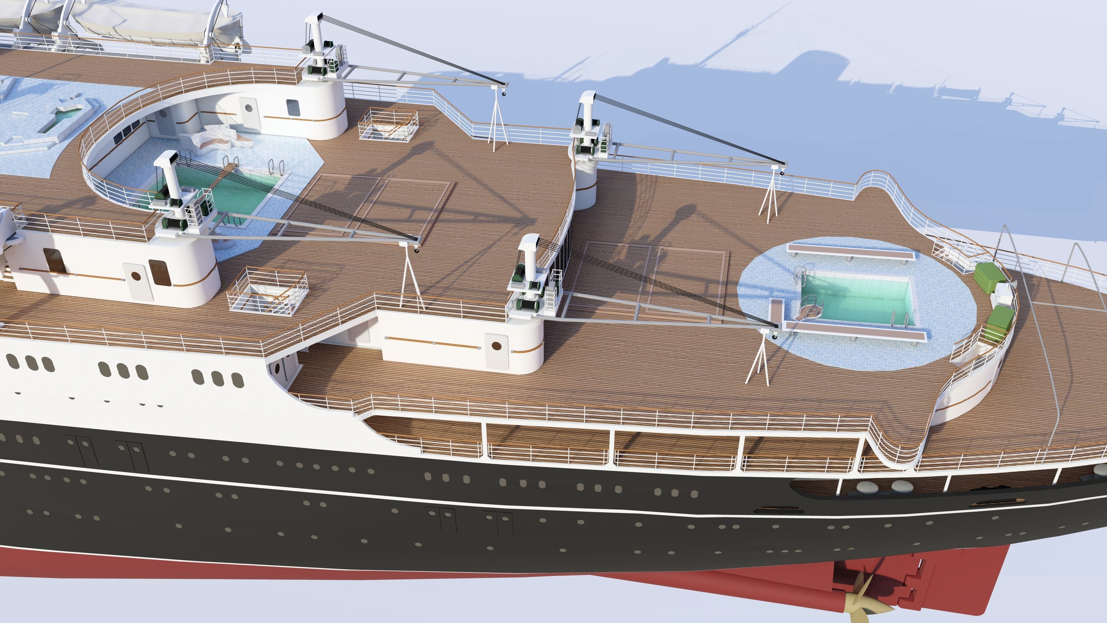 COMBO - SS Andrea Doria - MS Stockholm 3D model_7