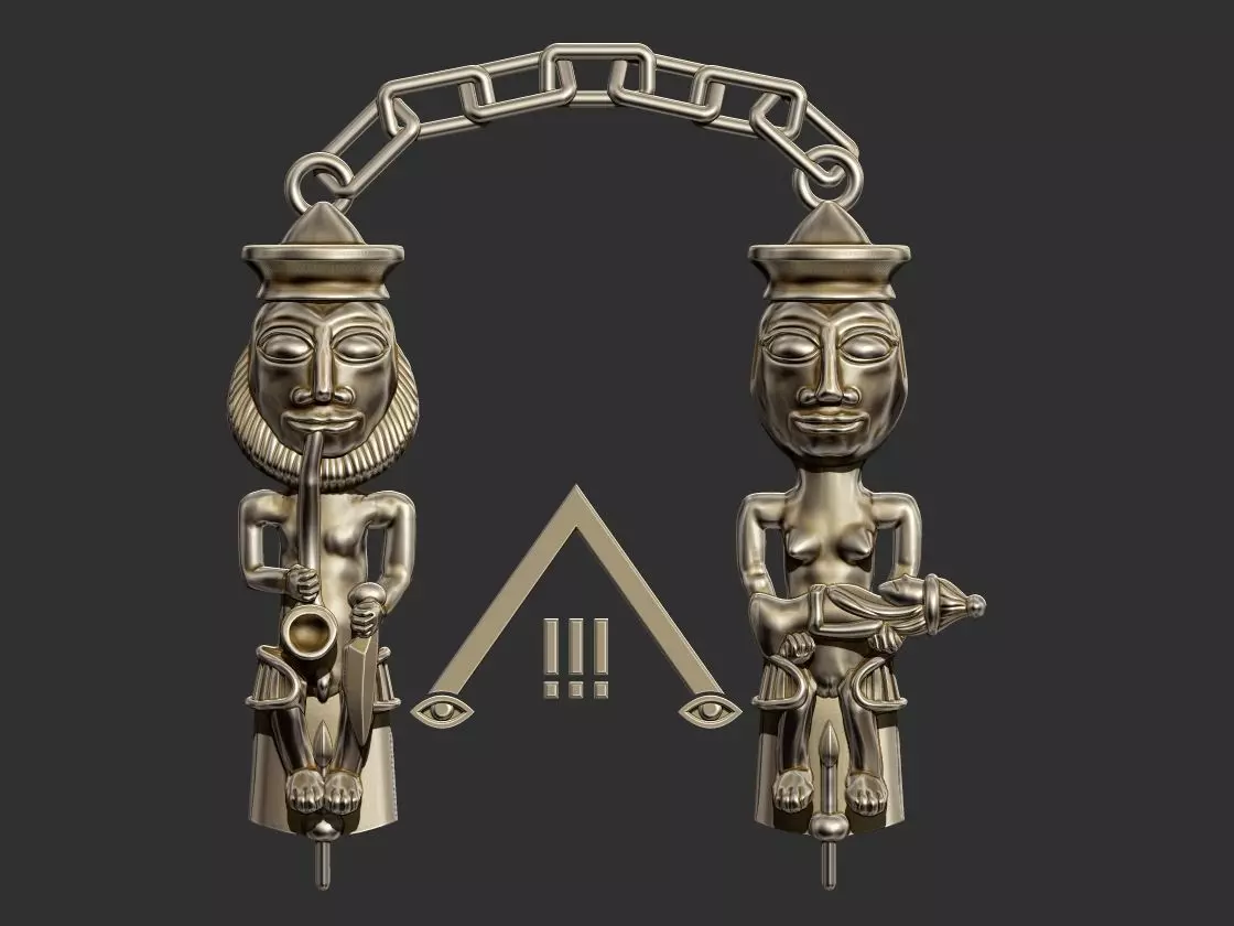 Ogboni Statues 3D print model