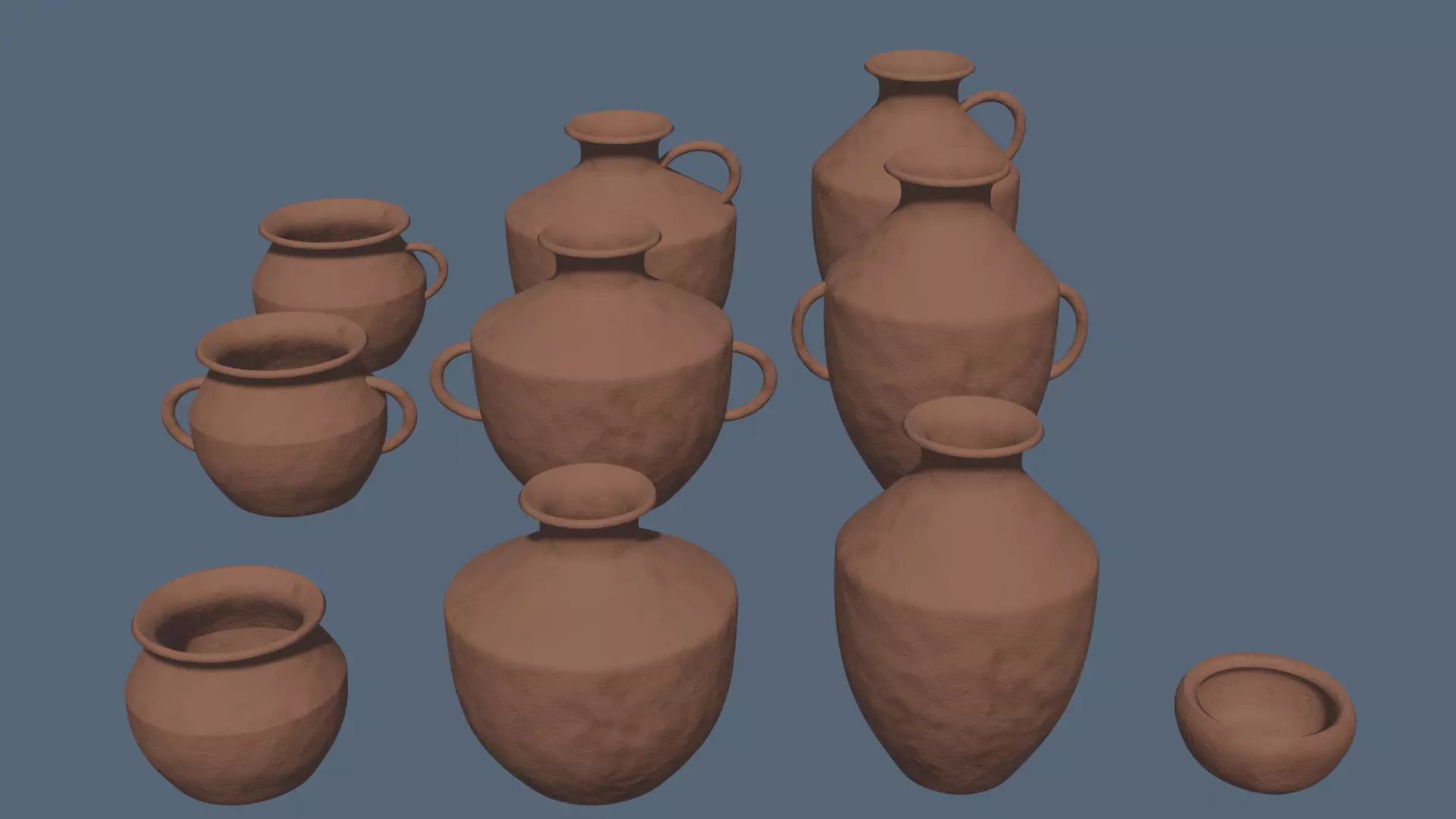 Bronze Age Vase decoration pack Low-poly 3D model_0