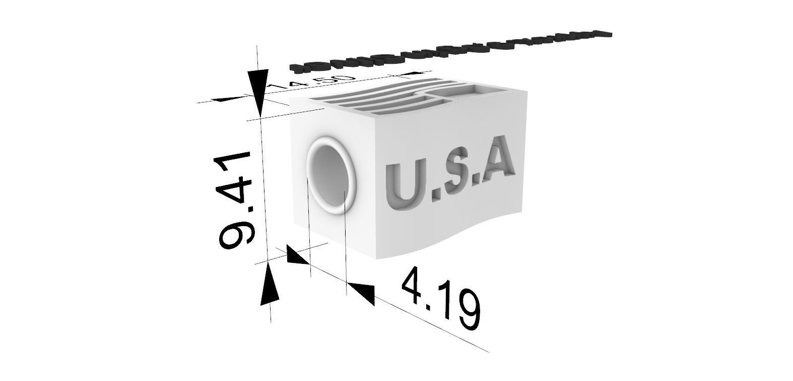 Pandora USA Flag 3D print model_4