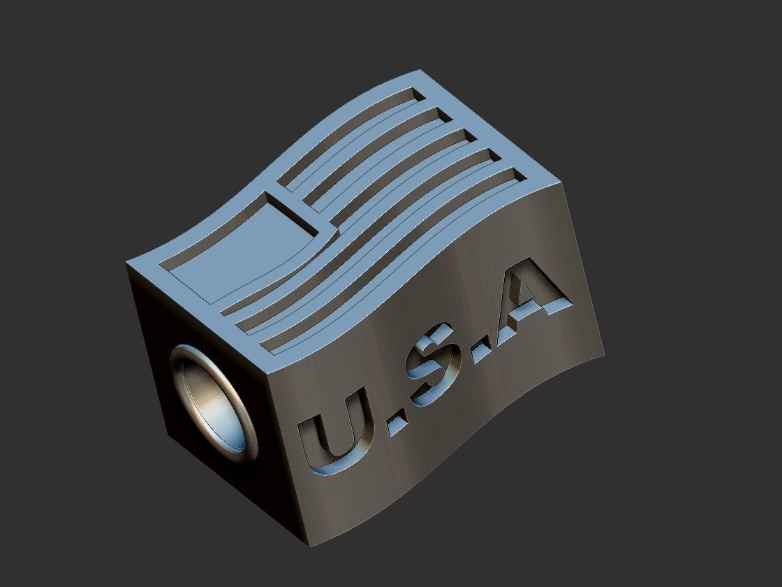 Pandora USA Flag 3D print model_7