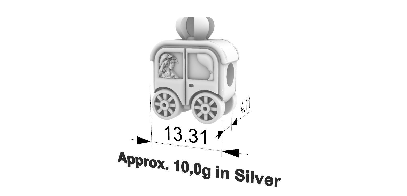 Pandora Carriage 3D print model_3