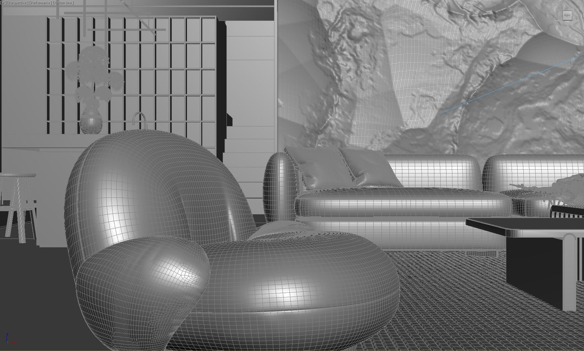 Living Room Interior Scene 2 3D model_5