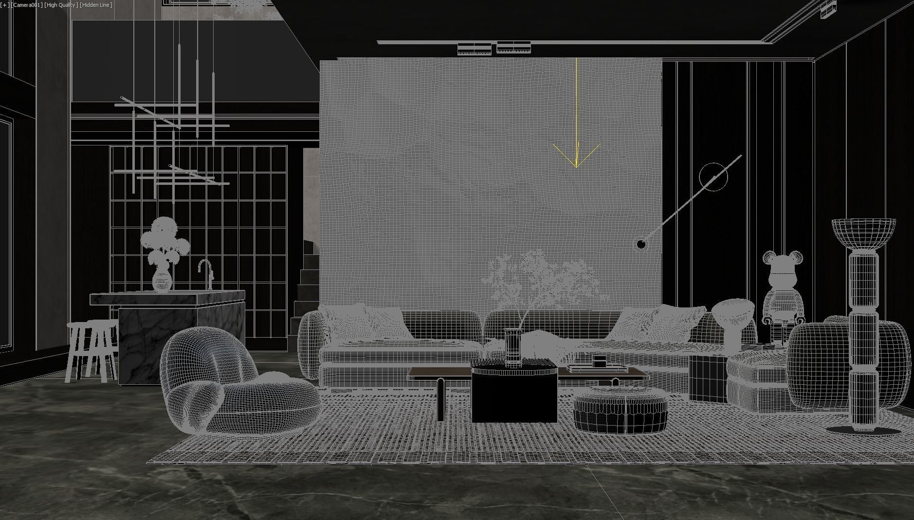 Living Room Interior Scene 2 3D model_2