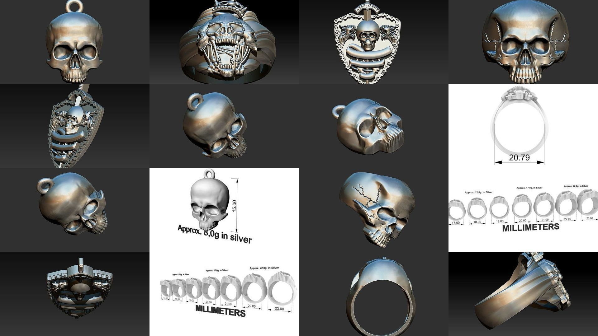 Skull Set  3D Model Collection_1