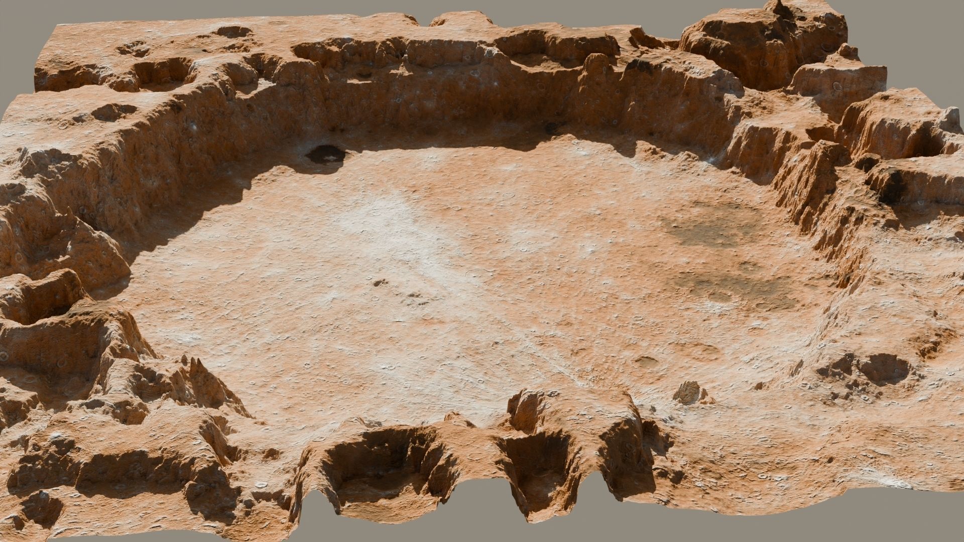 Landscape Crater 3D model Low-poly 3D model_3