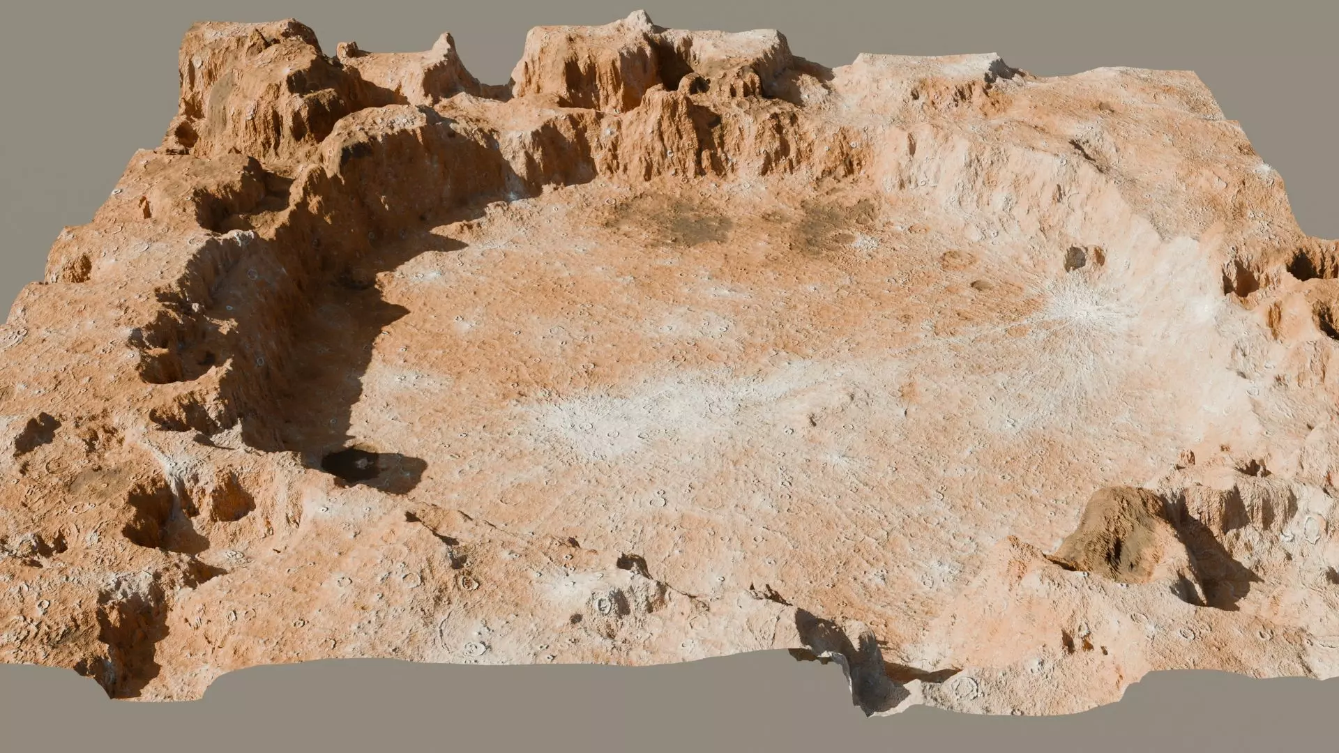 Landscape Crater 3D model Low-poly 3D model_0