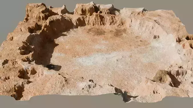Landscape Crater 3D model Low-poly 3D model
