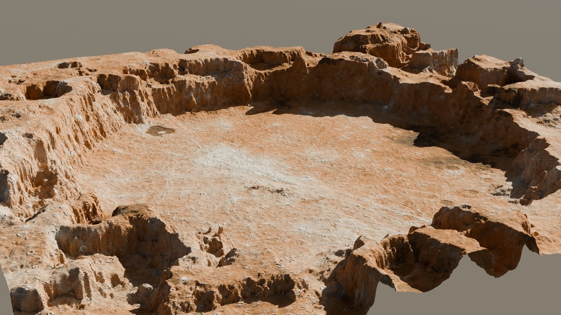 Landscape Crater 3D model Low-poly 3D model_8