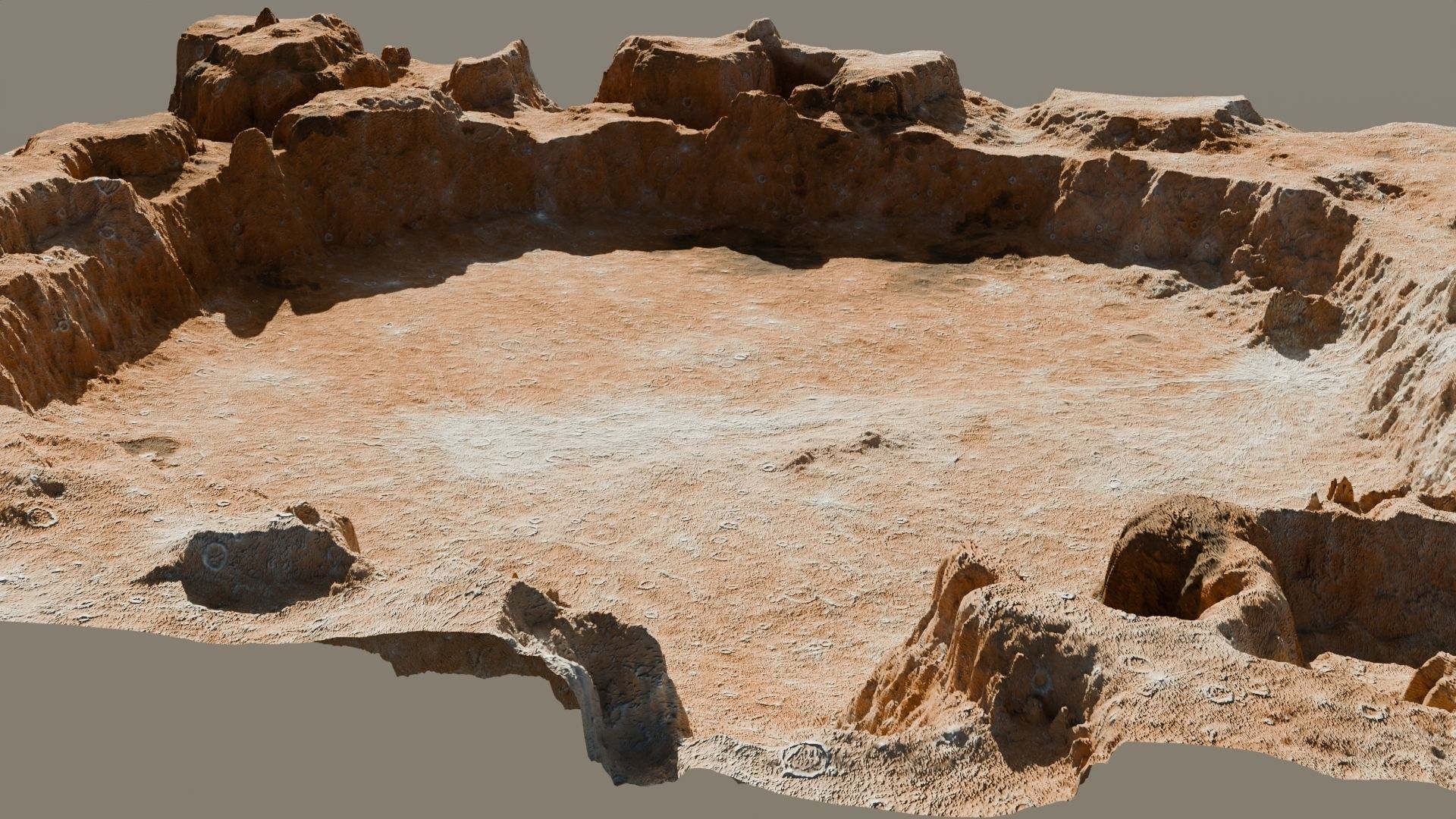 Landscape Crater 3D model Low-poly 3D model_5