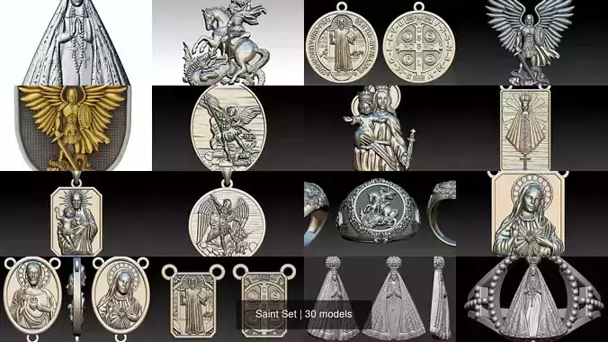 Saint Set 3D Model Collection