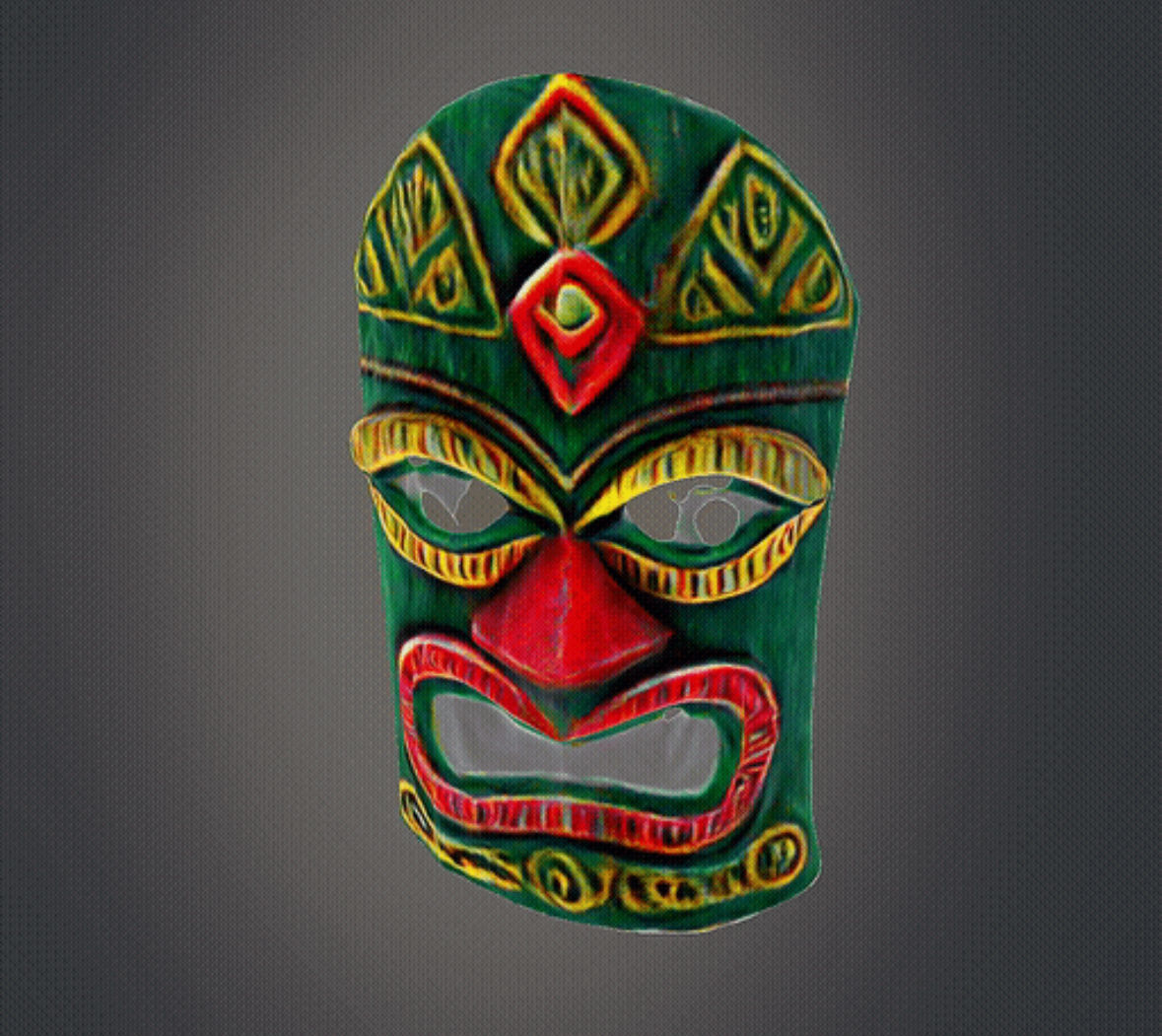 Tiki mask home decor 3D print model_7