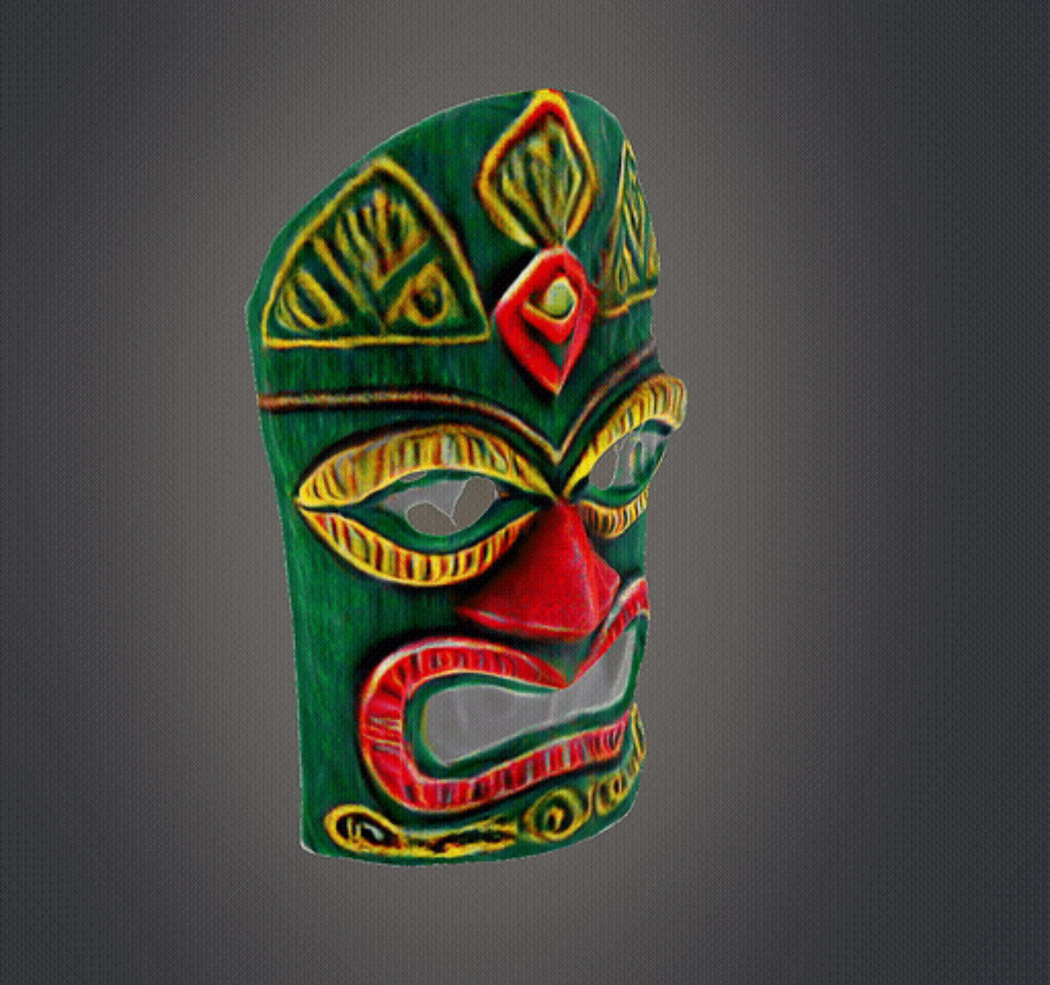 Tiki mask home decor 3D print model_11