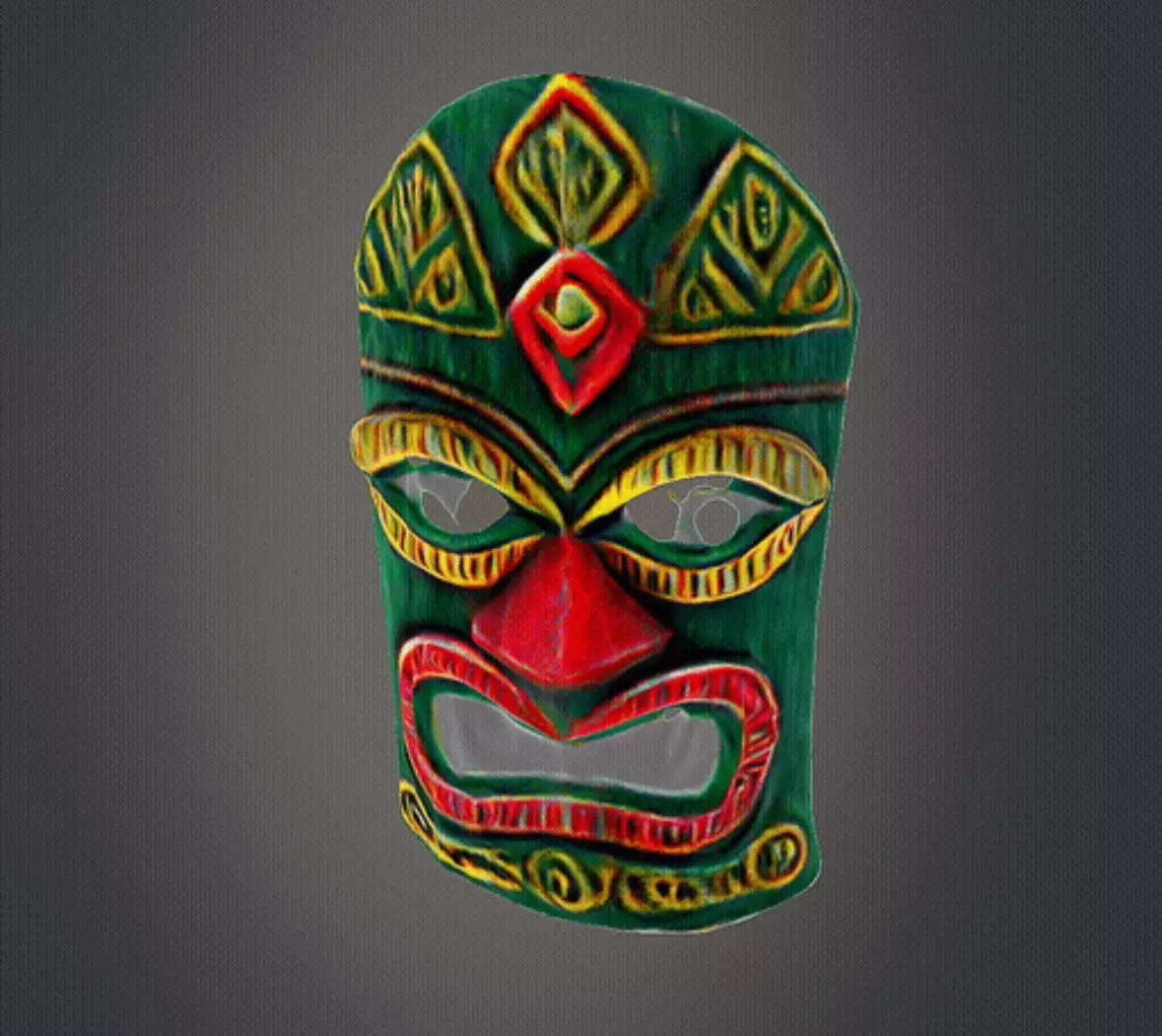 Tiki mask home decor 3D print model_0