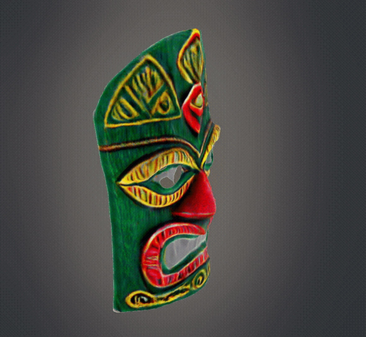 Tiki mask home decor 3D print model_3