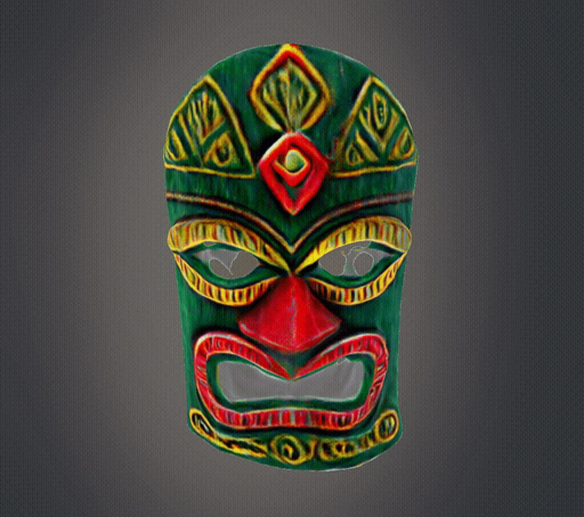 Tiki mask home decor 3D print model_8