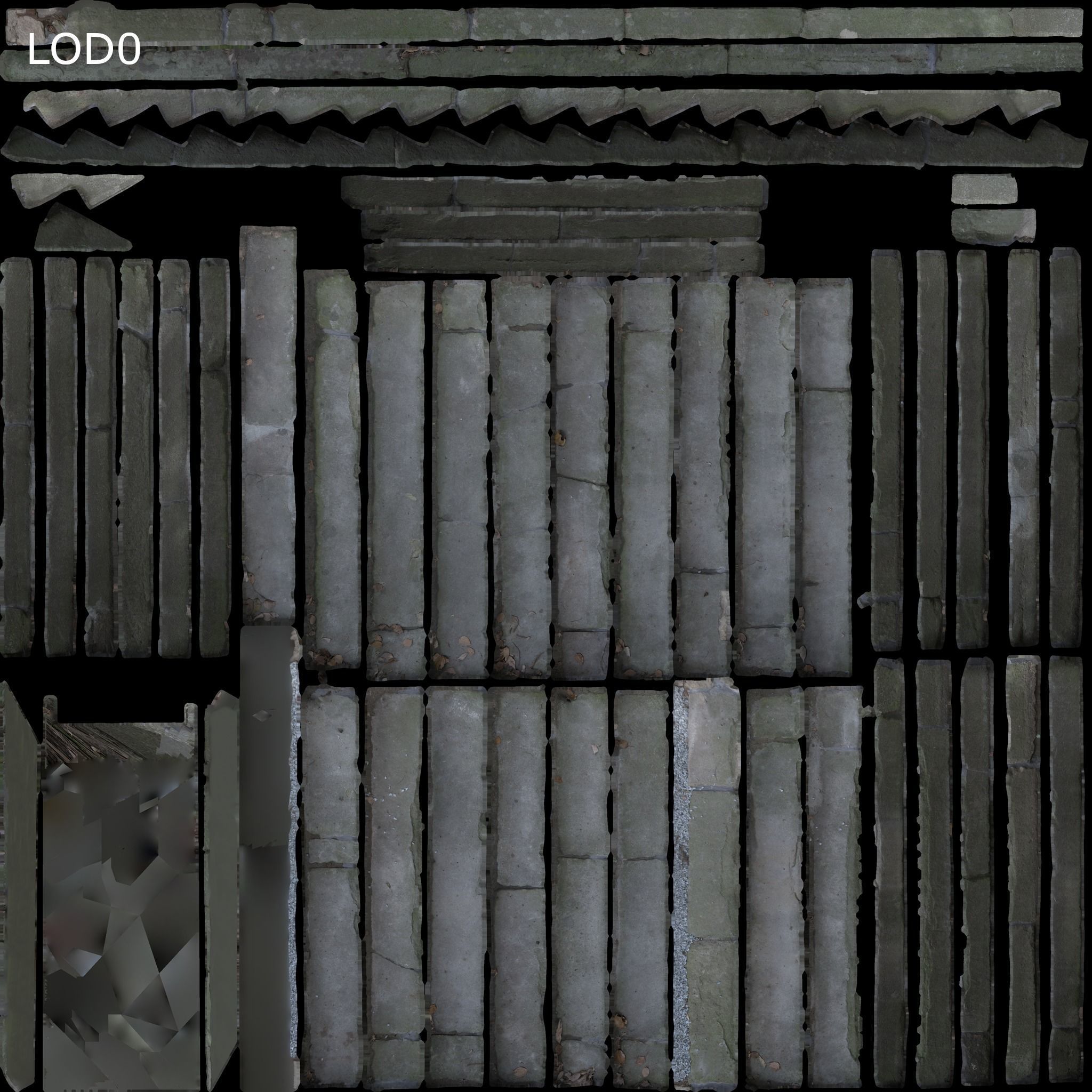 Stone Stairs-02 3D model_9