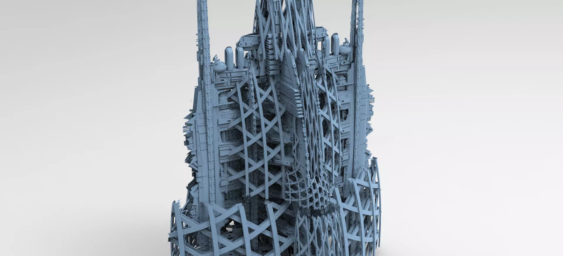 Planet side corporation tower  3D model_0