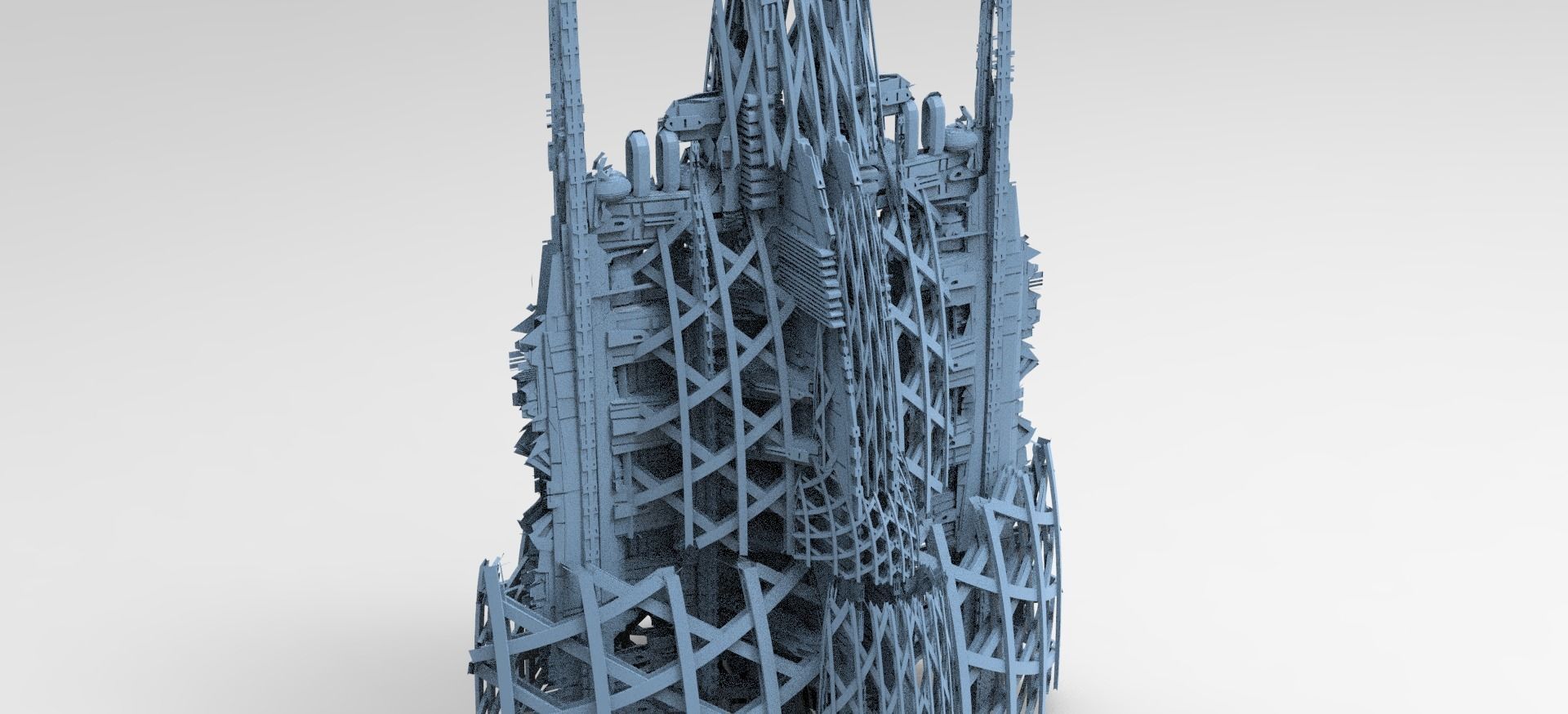 Planet side corporation tower  3D model_1