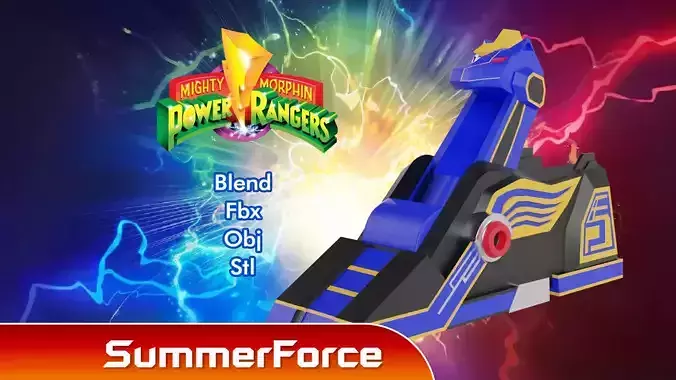 Unicorn Thunderzord - Power Rangers Low-poly 3D model