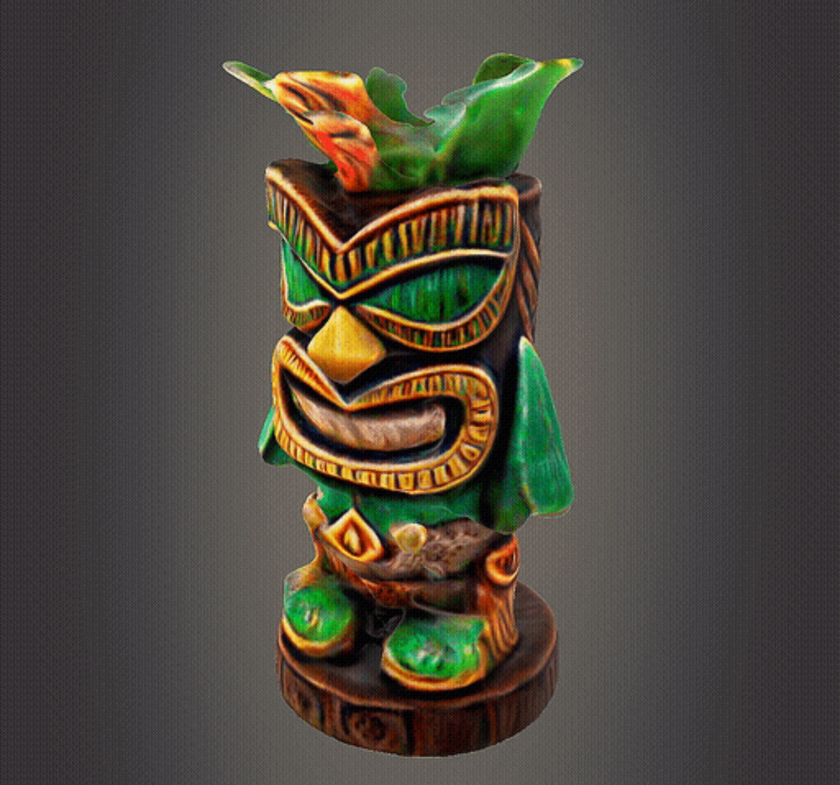 Tiki house decor 3D print model_6