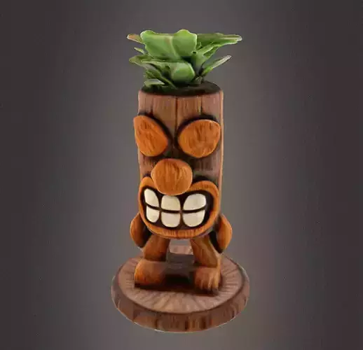 Pinapple wooden tiki
