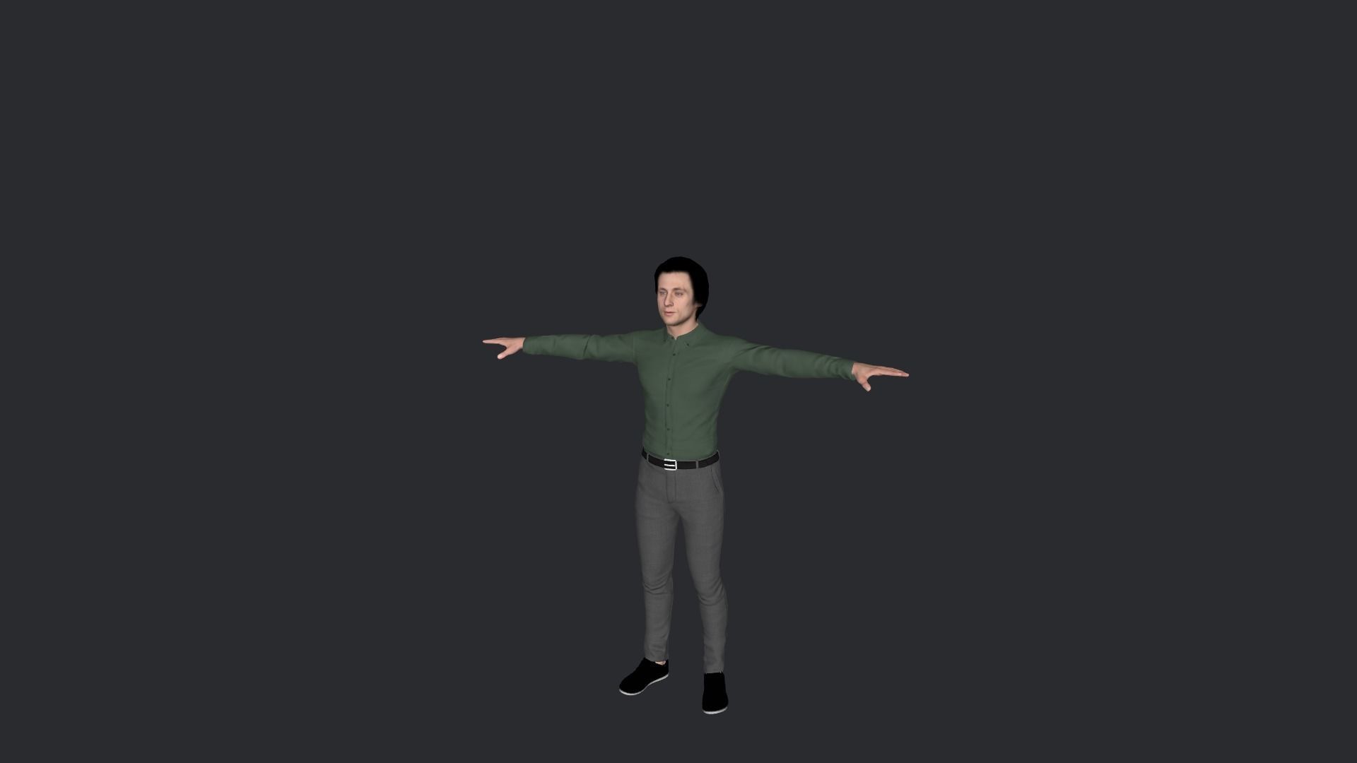Jeremy Allen White Hyper Realistic Full Body Rigged Character 3D model_4