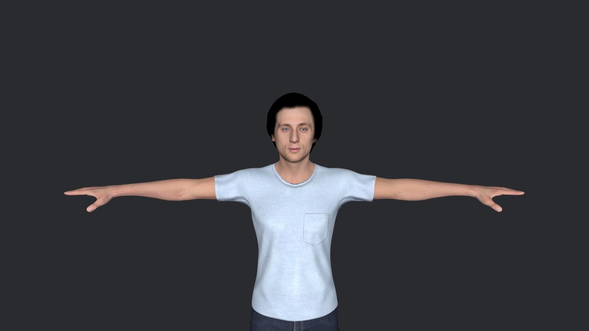 Jeremy Allen White Hyper Realistic Full Body Rigged Character 3D model_7