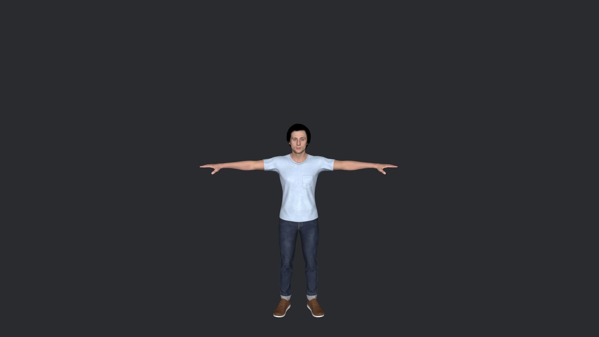 Jeremy Allen White Hyper Realistic Full Body Rigged Character 3D model_6