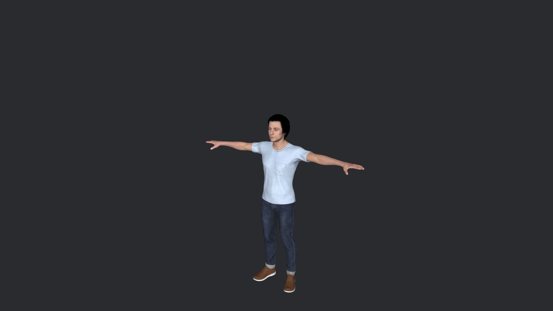 Jeremy Allen White Hyper Realistic Full Body Rigged Character 3D model_24