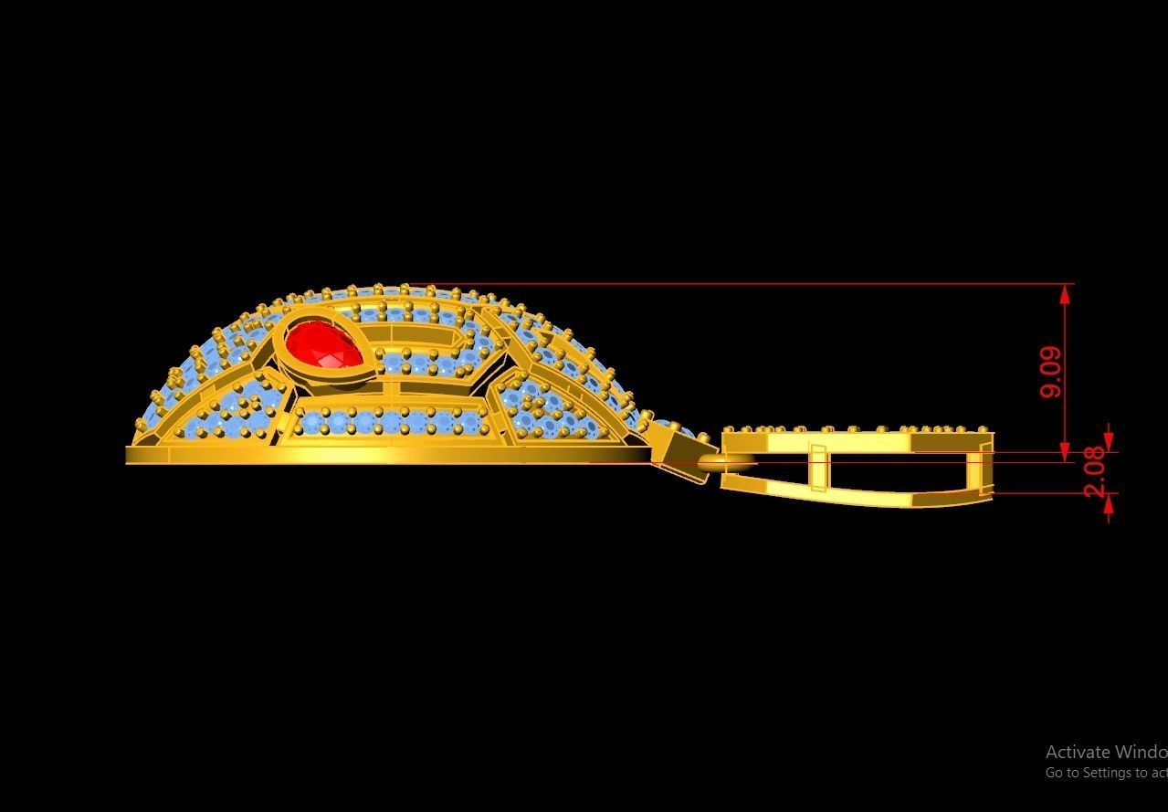 BVLGARI Set Ring Earring Pendent Code-BAD113 3D print model_6