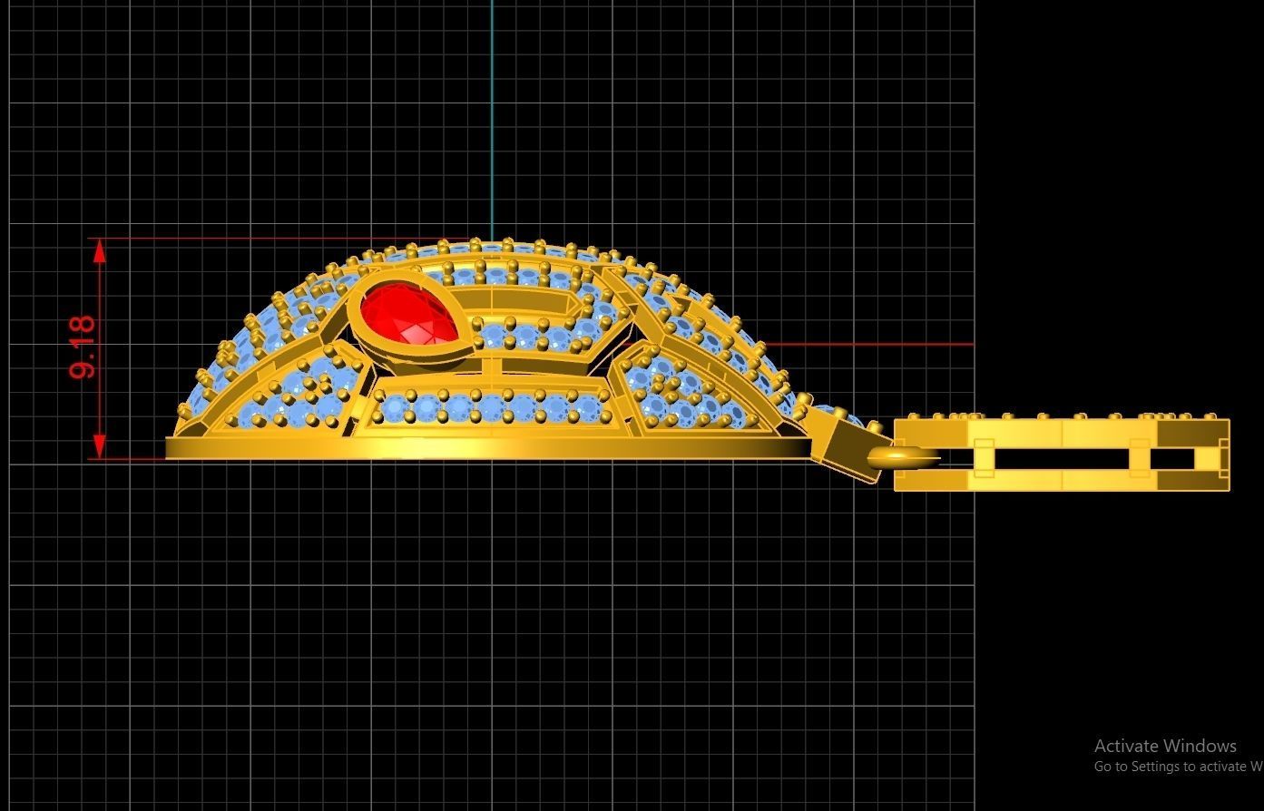 BVLGARI Set Ring Earring Pendent Code-BAD113 3D print model_8