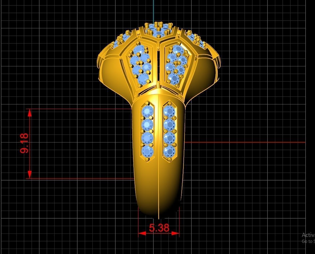 BVLGARI Set Ring Earring Pendent Code-BAD113 3D print model_11