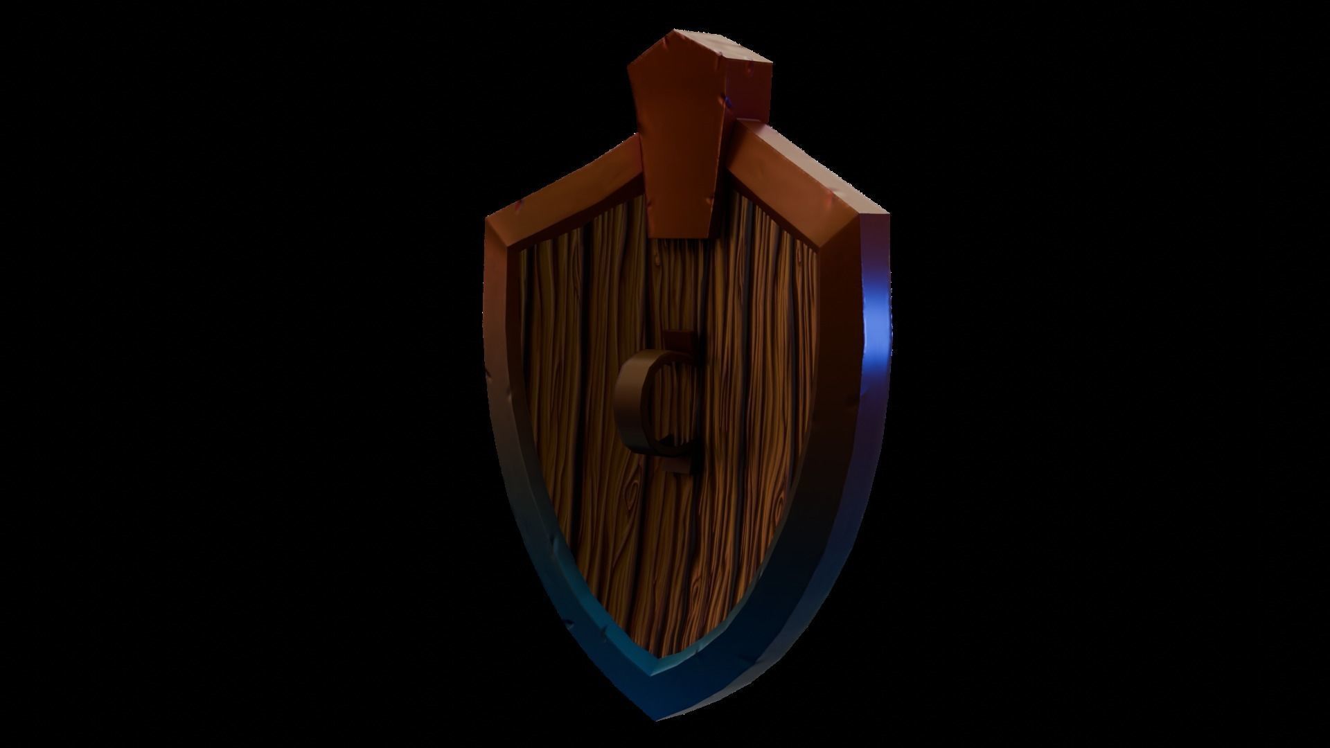 Cartoon Shield Low-poly 3D model_3