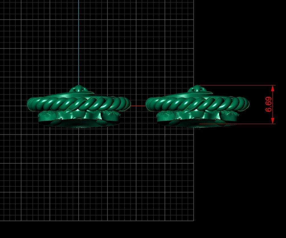 Gucci Earring Code-BAD123 3D print model_3