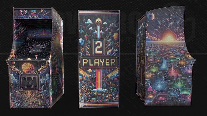 Arcade Machine  Low-poly 3D model