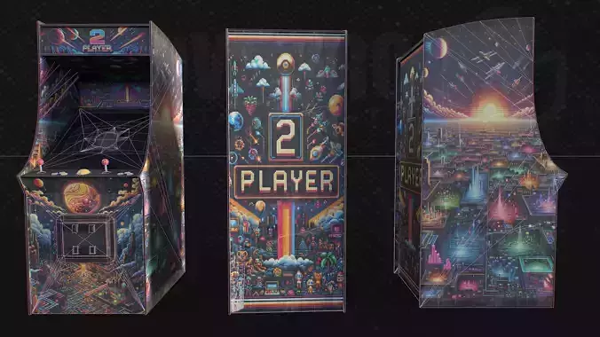 3D model Arcade Machine VR / AR / low-poly | CGTrader