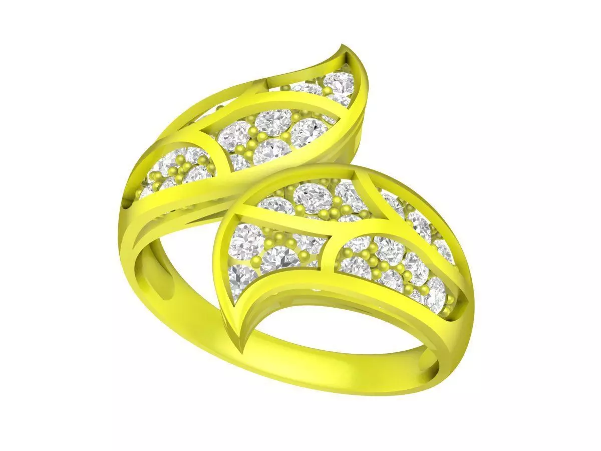 A5357 Fashion Diamond Women Ring 3D print model