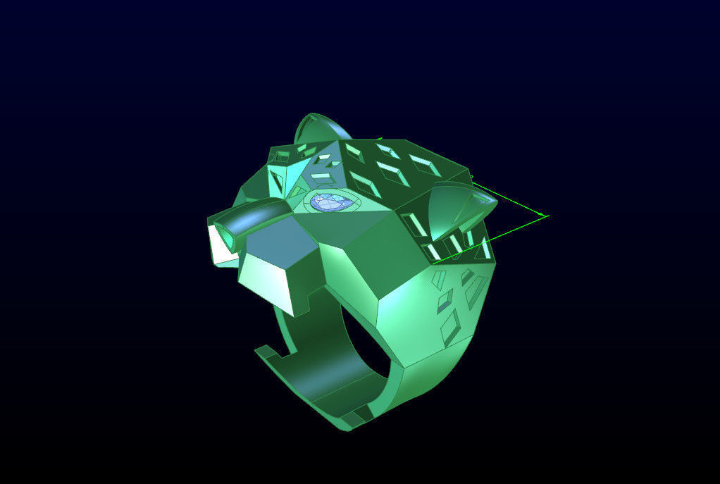 Ring catier panther 3D print model_1