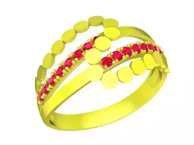 A5361 Italy Diamond Women Ring 3D Model