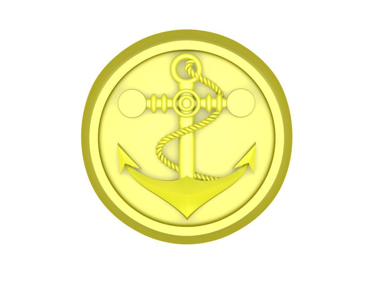 A5367 Signature Anchor Men Ring 3D Model 3D print model_2