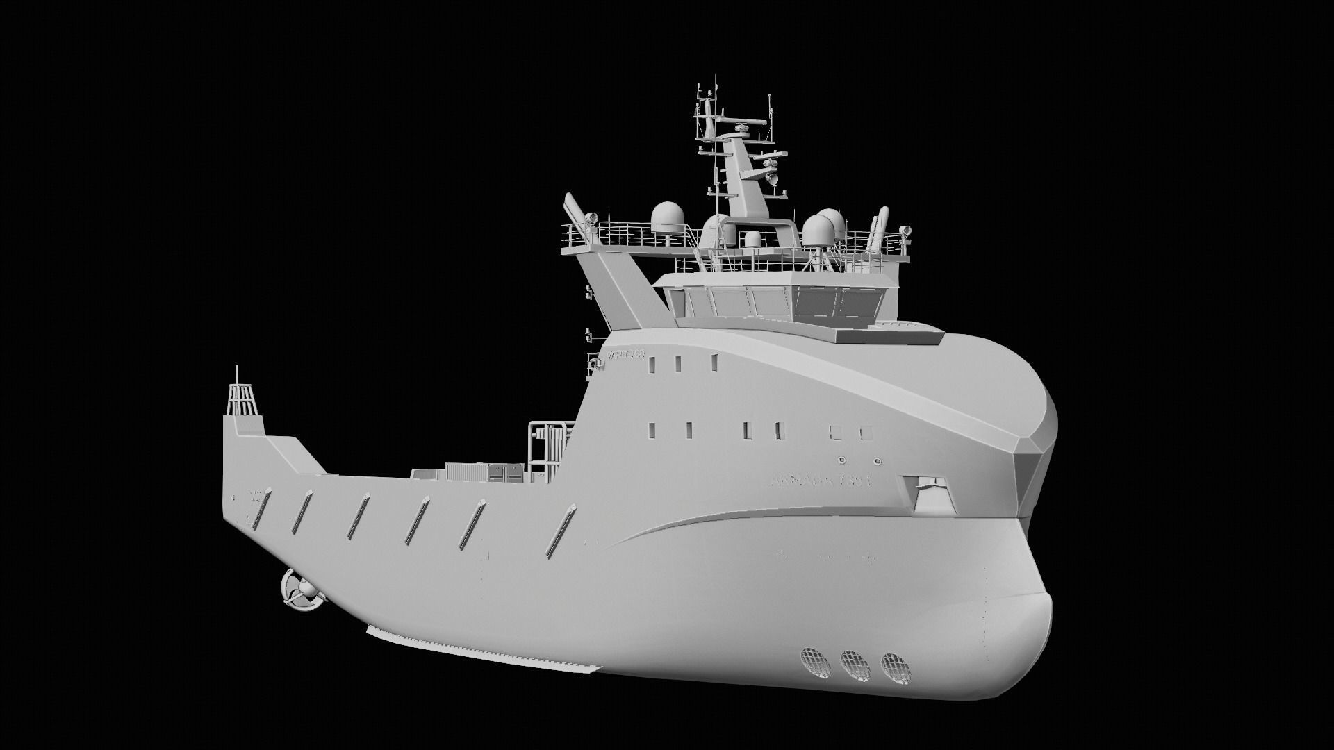 Armada 7801 Offshore Supply Ship 3D model_7
